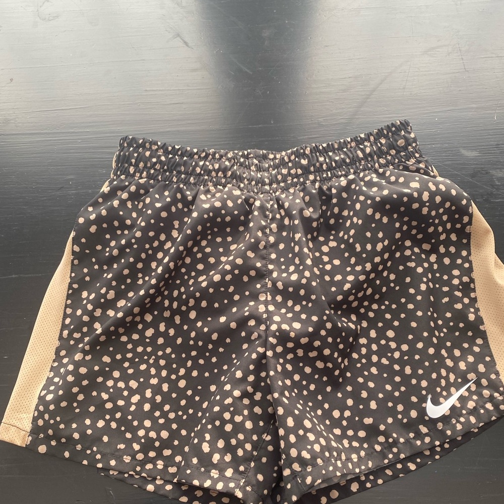 Nike Dri-FIT Running Shorts Black Tan Girls Large NWOT